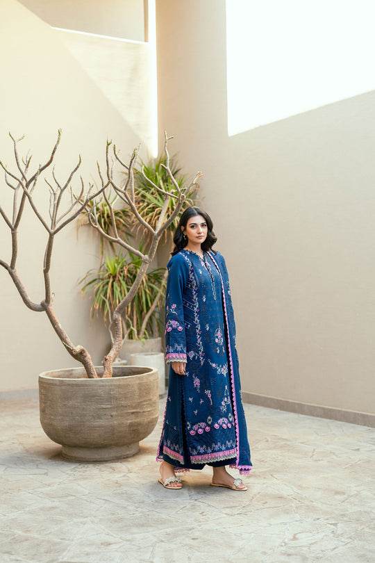 Florent Luxury Lawn Eid Edit's Embroidered Unstitched 3pcs - Jotey