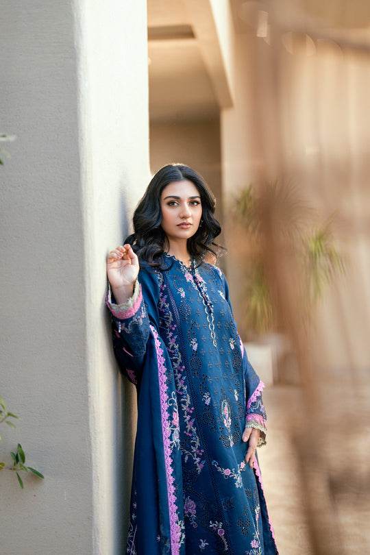 Florent Luxury Lawn Eid Edit's Embroidered Unstitched 3pcs - Jotey