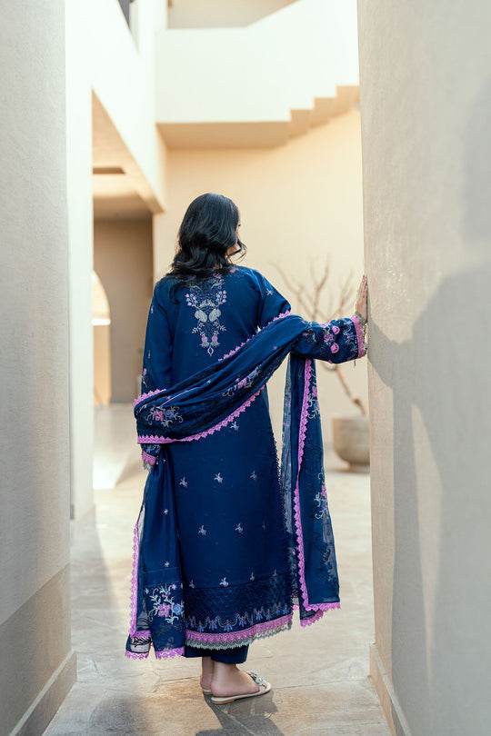 Florent Luxury Lawn Eid Edit's Embroidered Unstitched 3pcs - Jotey