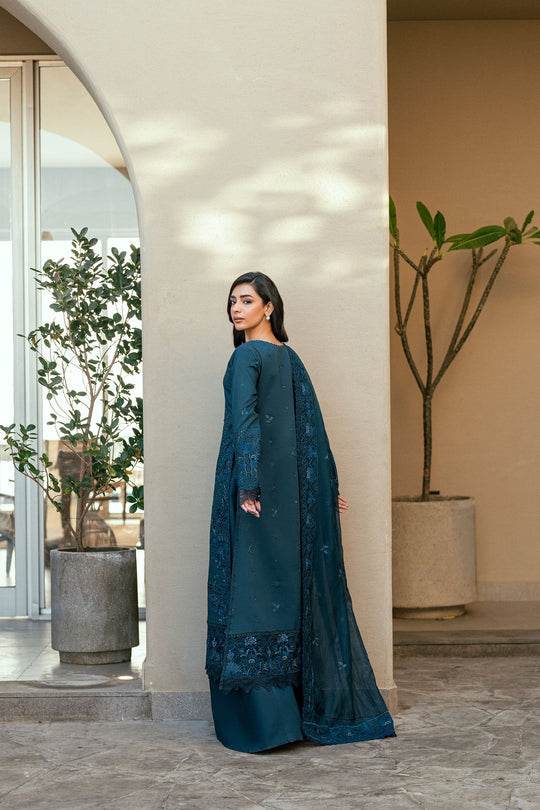 Florent Luxury Lawn Eid Edit's Embroidered Unstitched 3pcs - Jotey