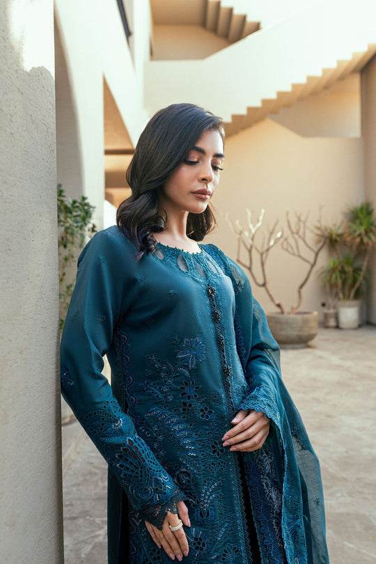 Florent Luxury Lawn Eid Edit's Embroidered Unstitched 3pcs - Jotey