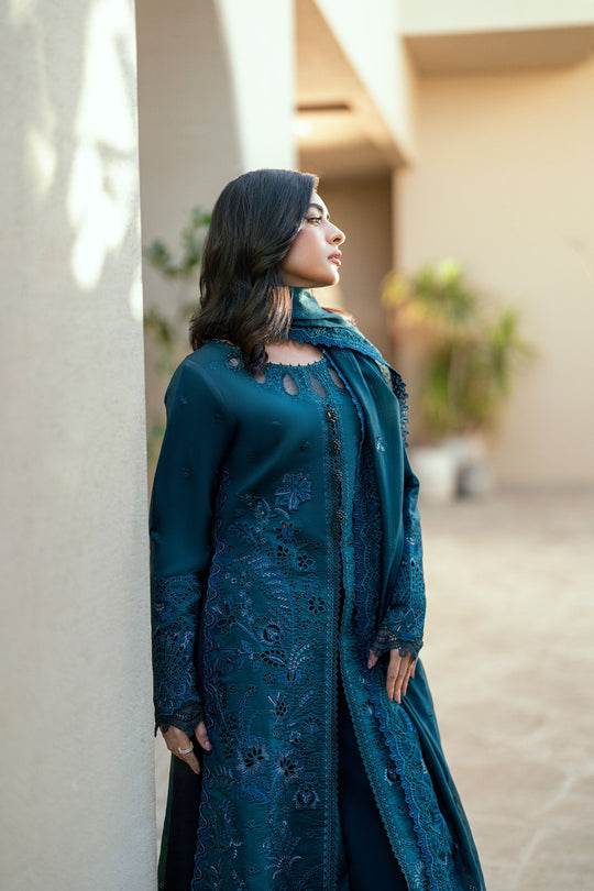 Florent Luxury Lawn Eid Edit's Embroidered Unstitched 3pcs - Jotey