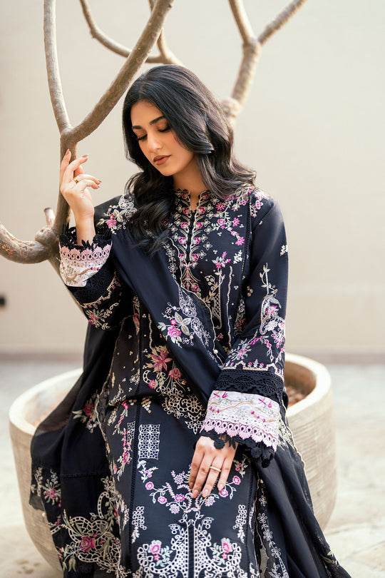 Florent Luxury Lawn Eid Edit's Embroidered Unstitched 3pcs - Jotey