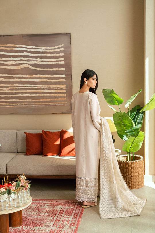 Florent Luxury Lawn Eid Edit's Embroidered Unstitched 3pcs - Jotey