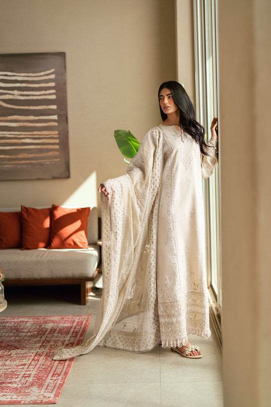 Florent Luxury Lawn Eid Edit's Embroidered Unstitched 3pcs - Jotey