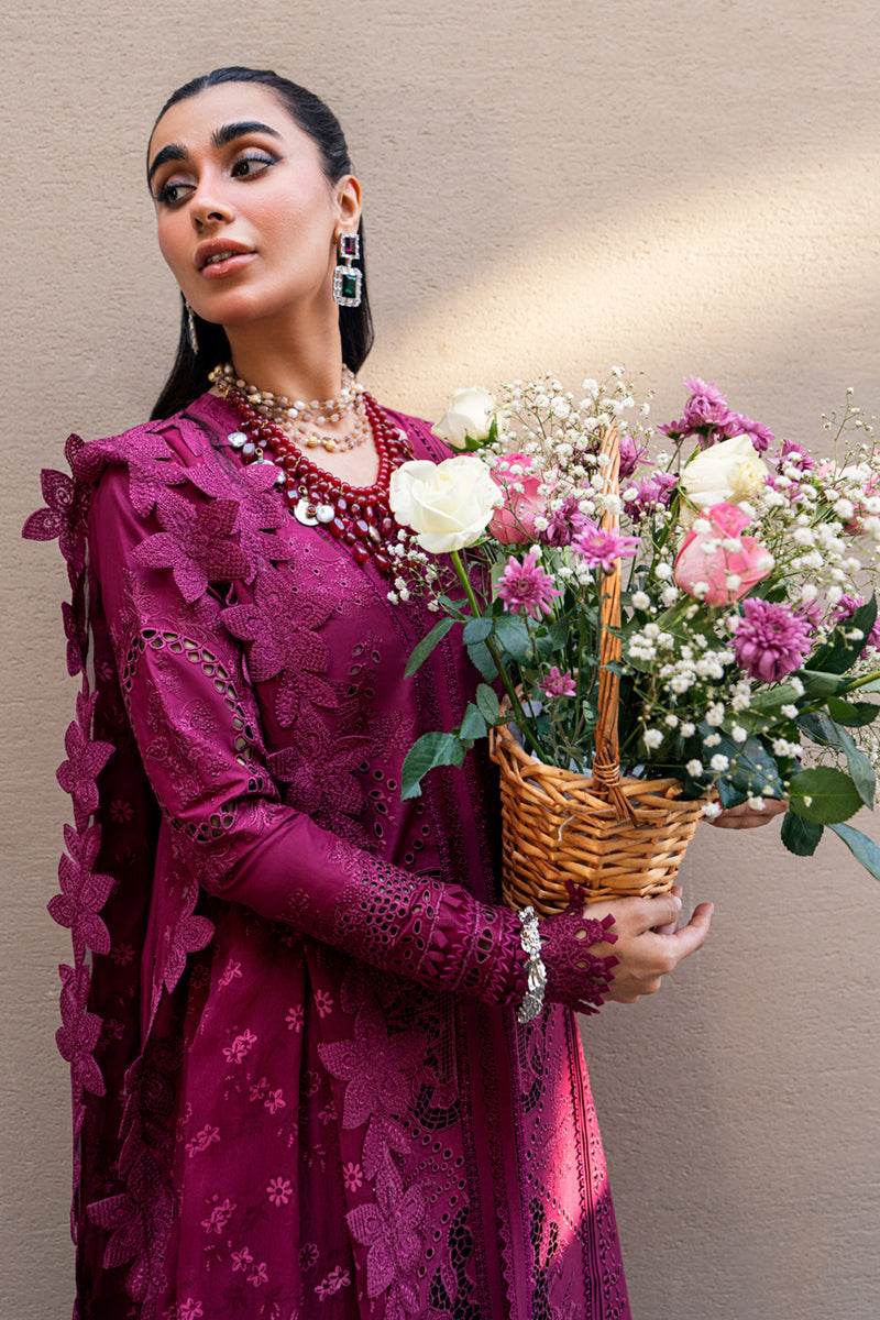 Qalamkar Sahil Embroidered Luxury Lawn 3pcs - Jotey