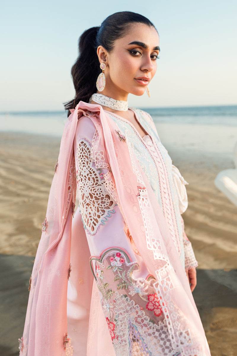 Qalamkar Sahil Embroidered Luxury Lawn 3pcs - Jotey