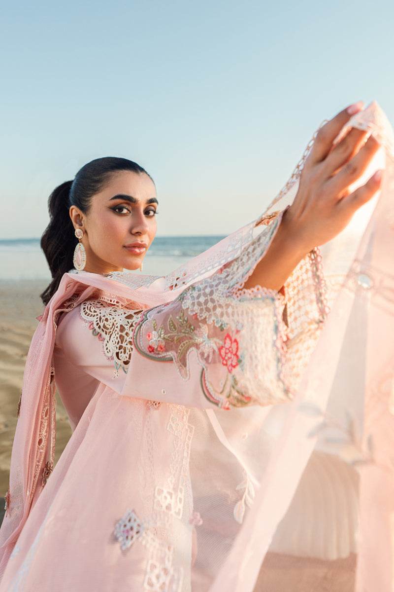 Qalamkar Sahil Embroidered Luxury Lawn 3pcs - Jotey