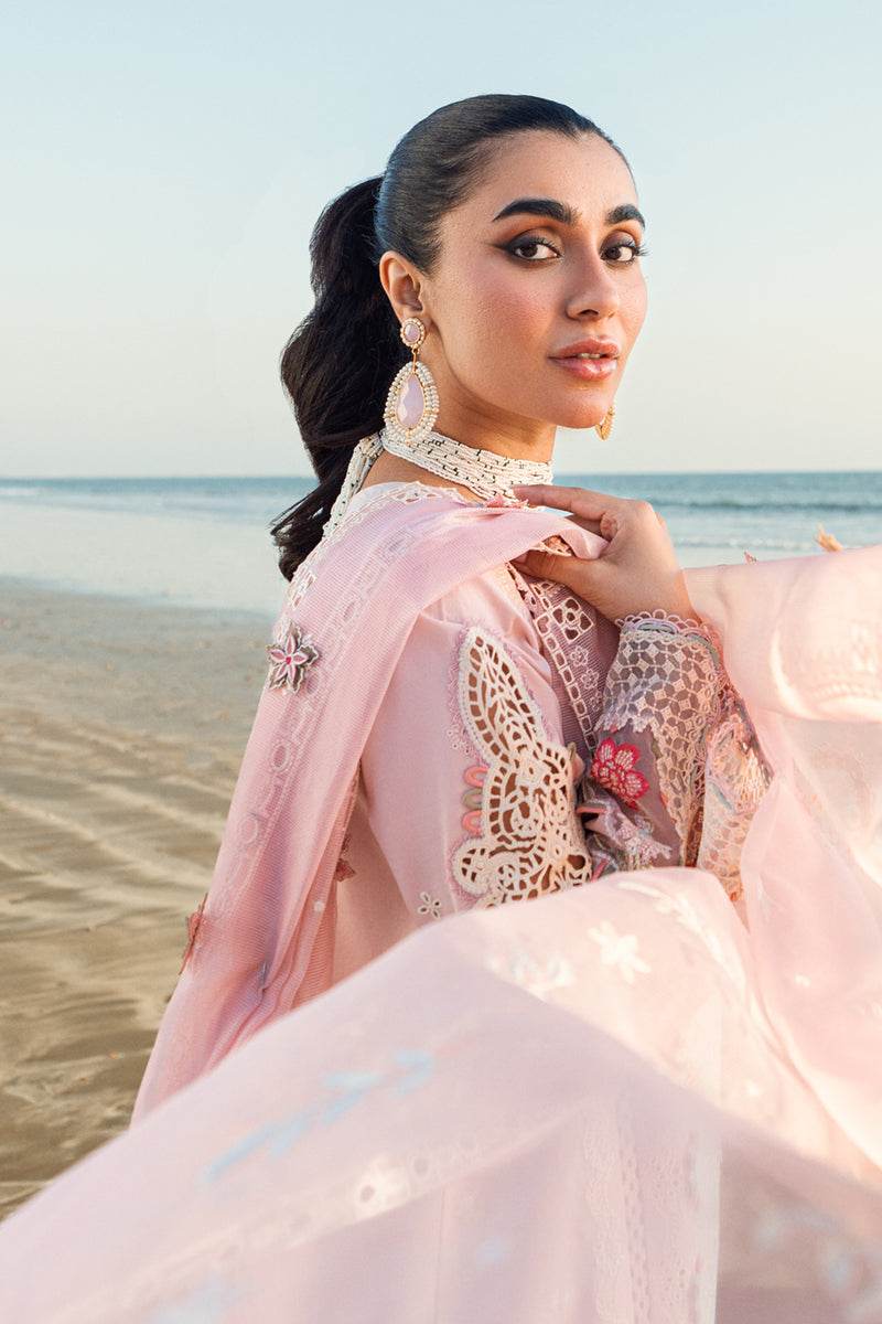 Qalamkar Sahil Embroidered Luxury Lawn 3pcs - Jotey
