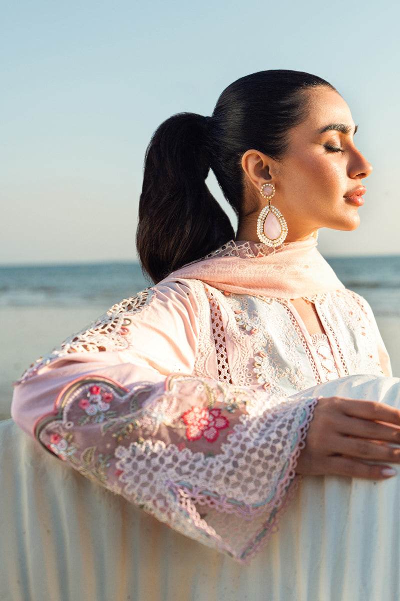 Qalamkar Sahil Embroidered Luxury Lawn 3pcs - Jotey