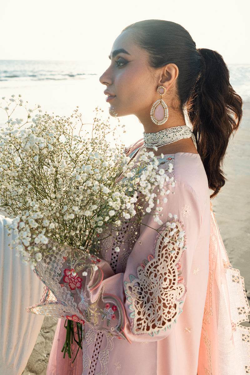 Qalamkar Sahil Embroidered Luxury Lawn 3pcs - Jotey