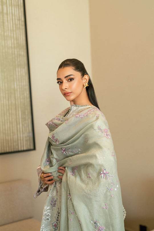 Florent Luxury Lawn Eid Edit's Embroidered Unstitched 3pcs - Jotey