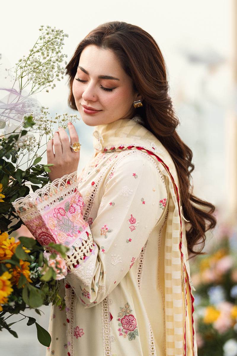 Qalamkar Sahil Embroidered Luxury Lawn 3pcs - Jotey