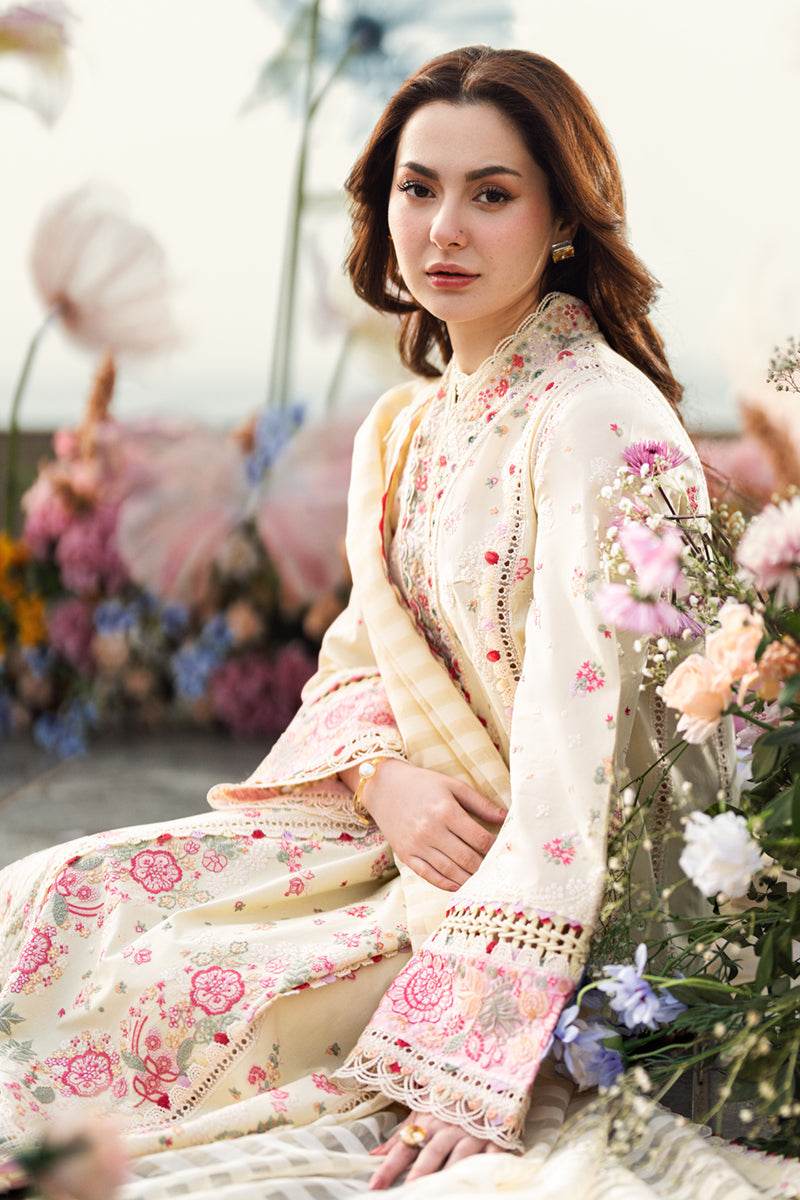 Qalamkar Sahil Embroidered Luxury Lawn 3pcs - Jotey