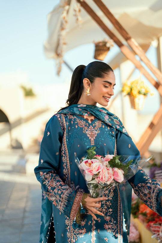 Florent Luxury Lawn Eid Edit's Embroidered Unstitched 3pcs - Jotey