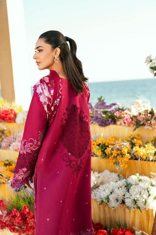 Florent Luxury Lawn Eid Edit's Embroidered Unstitched 3pcs - Jotey