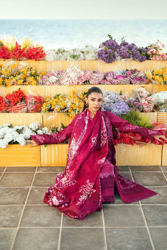Florent Luxury Lawn Eid Edit's Embroidered Unstitched 3pcs - Jotey