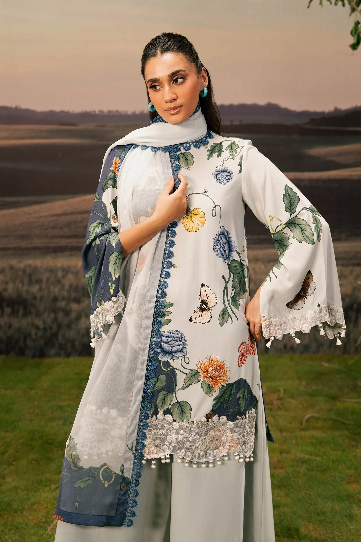 M. Basics By Maria B. Digital Printed & Embroidered Arabic Lawn Unstitched 3 Piece