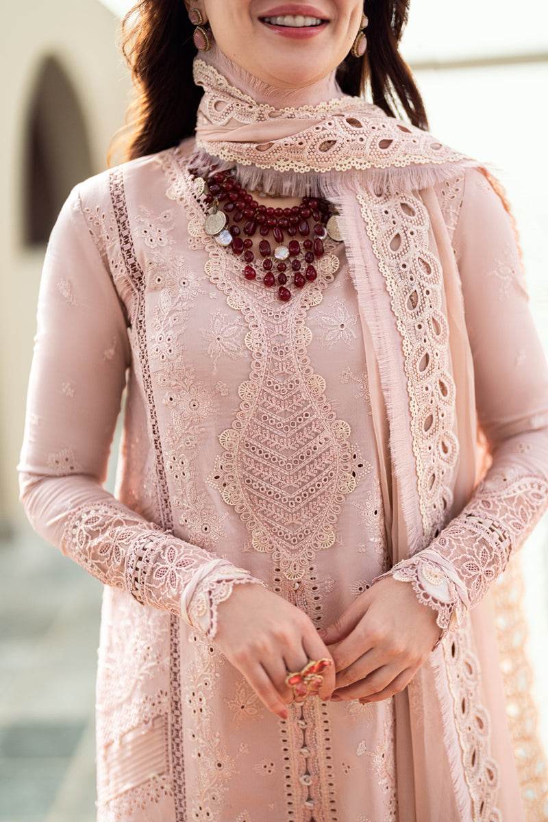 Qalamkar Sahil Embroidered Luxury Lawn 3pcs - Jotey