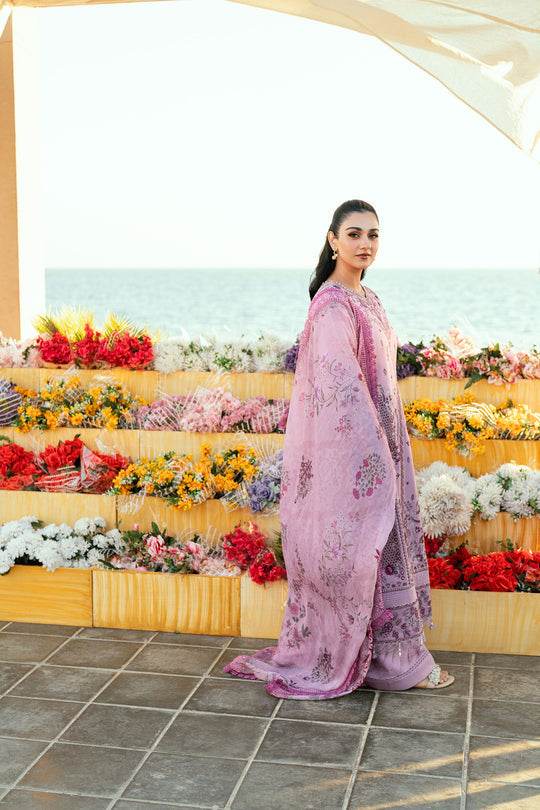 Florent Luxury Lawn Eid Edit's Embroidered Unstitched 3pcs - Jotey