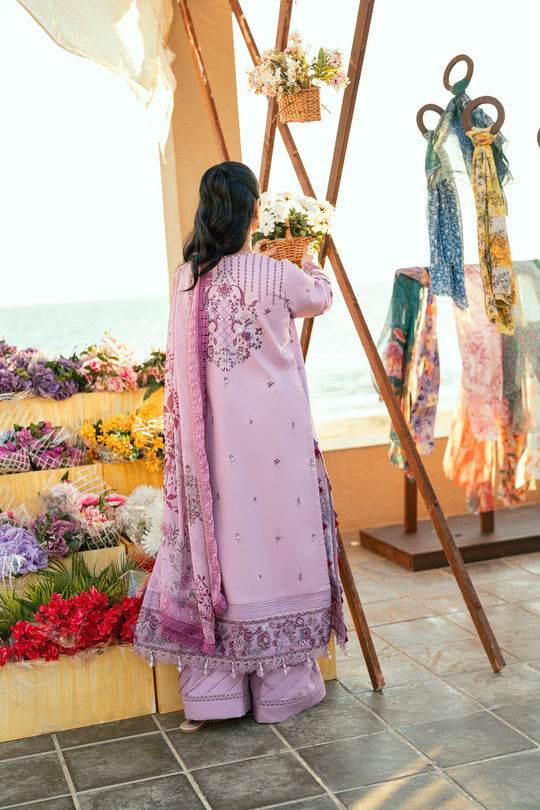 Florent Luxury Lawn Eid Edit's Embroidered Unstitched 3pcs - Jotey