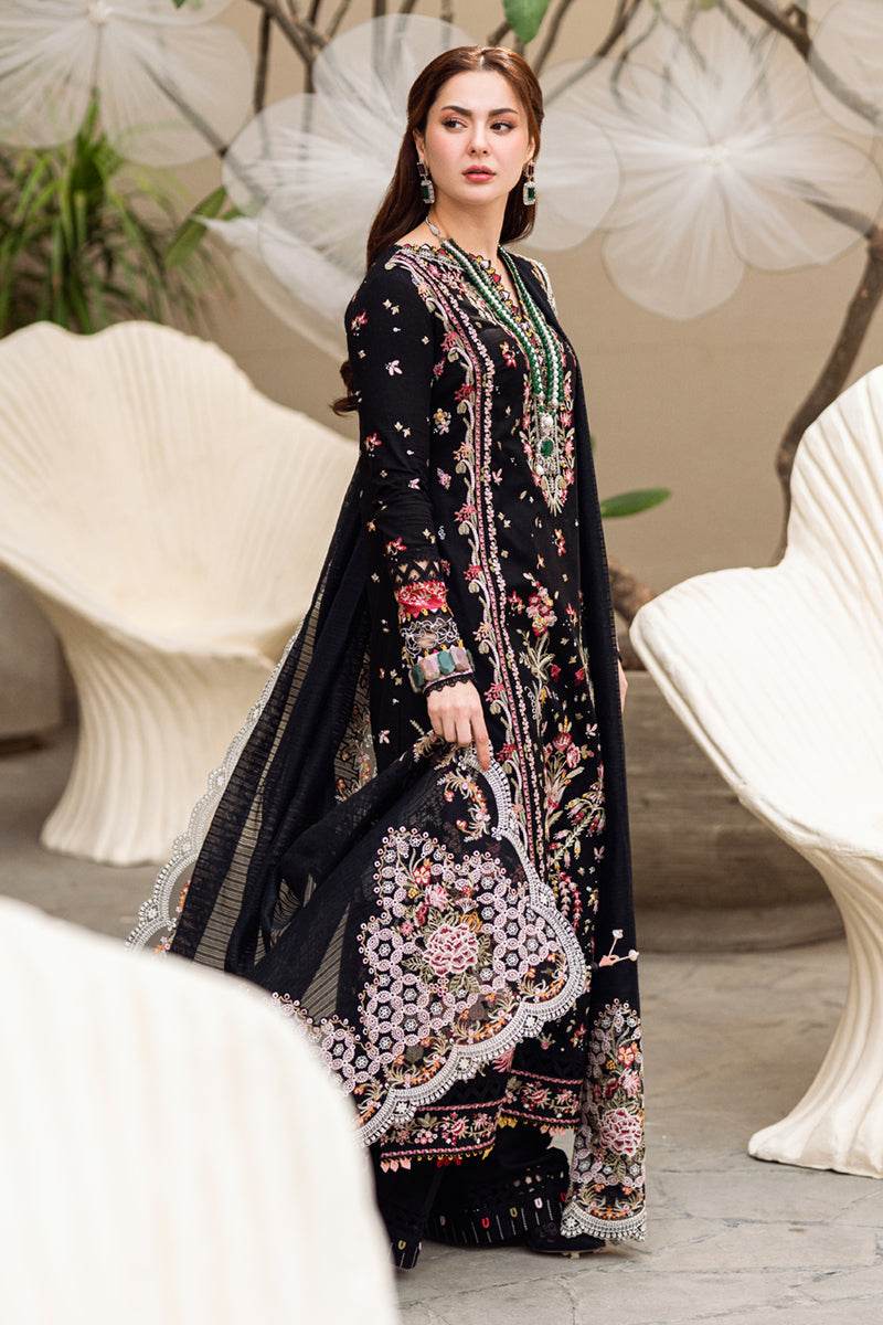 Qalamkar Sahil Embroidered Luxury Lawn 3pcs - Jotey