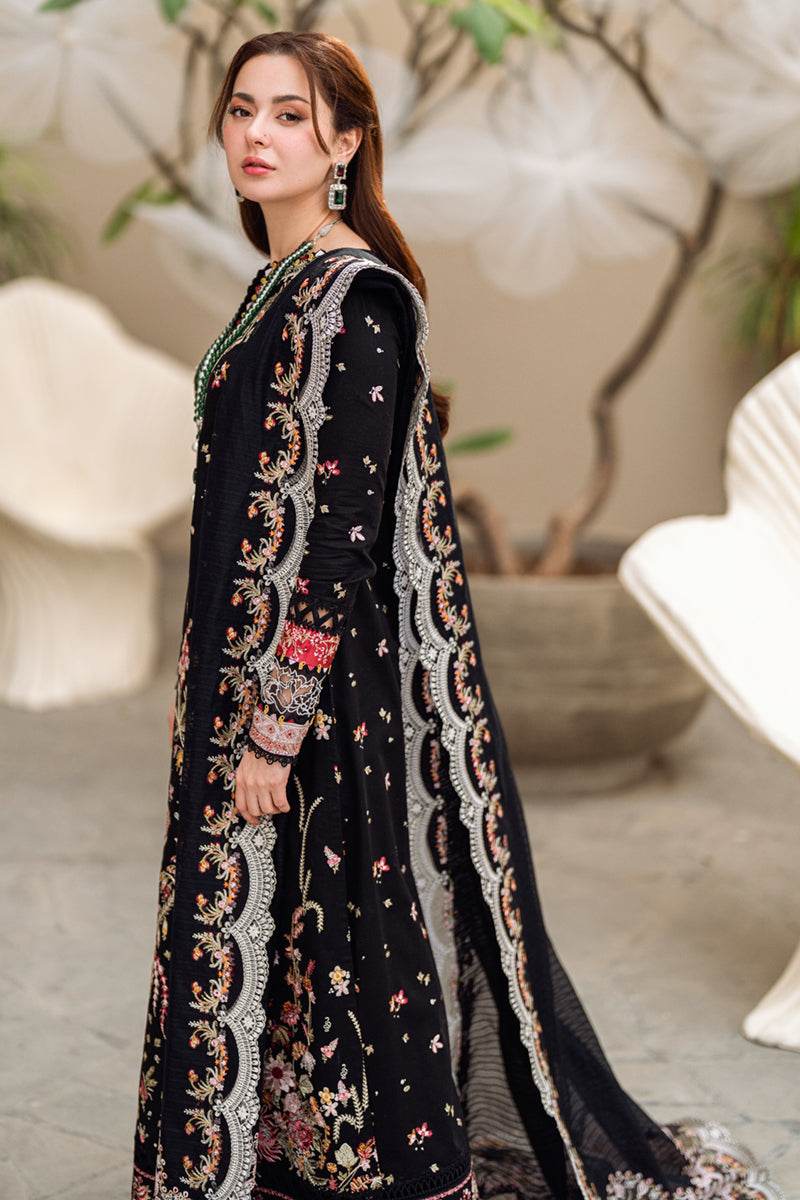 Qalamkar Sahil Embroidered Luxury Lawn 3pcs - Jotey