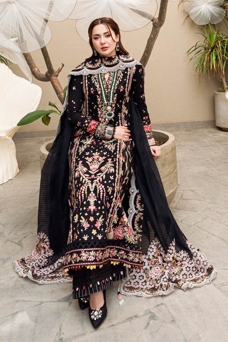 Qalamkar Sahil Embroidered Luxury Lawn 3pcs - Jotey