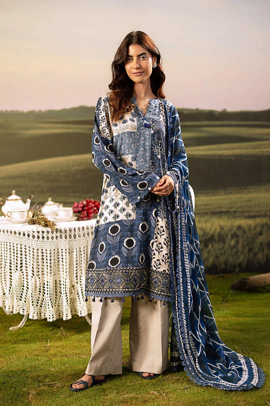 M. Basics By Maria B. Digital Printed & Embroidered Arabic Lawn Unstitched 3 Piece