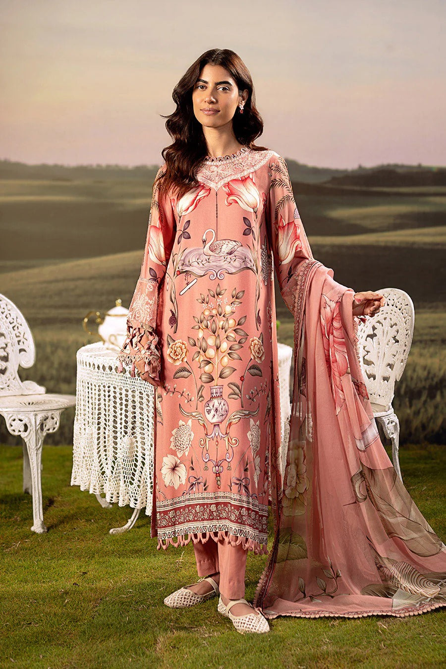 M. Basics By Maria B. Digital Printed & Embroidered Arabic Lawn Unstitched 3 Piece