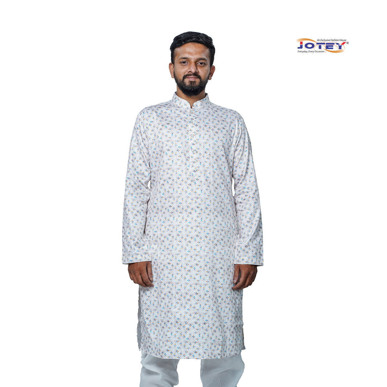 Digital Printed Cotton Panjabi - Jotey