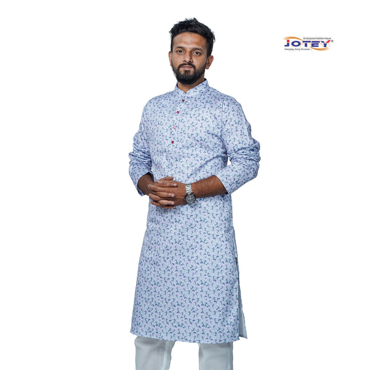 Digital Printed Cotton Panjabi - Jotey