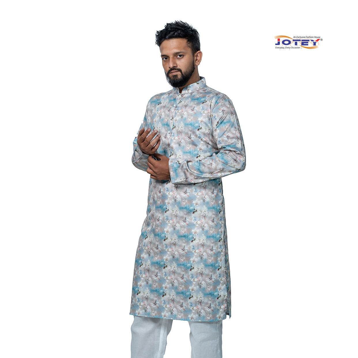 Digital Printed Cotton Panjabi - Jotey