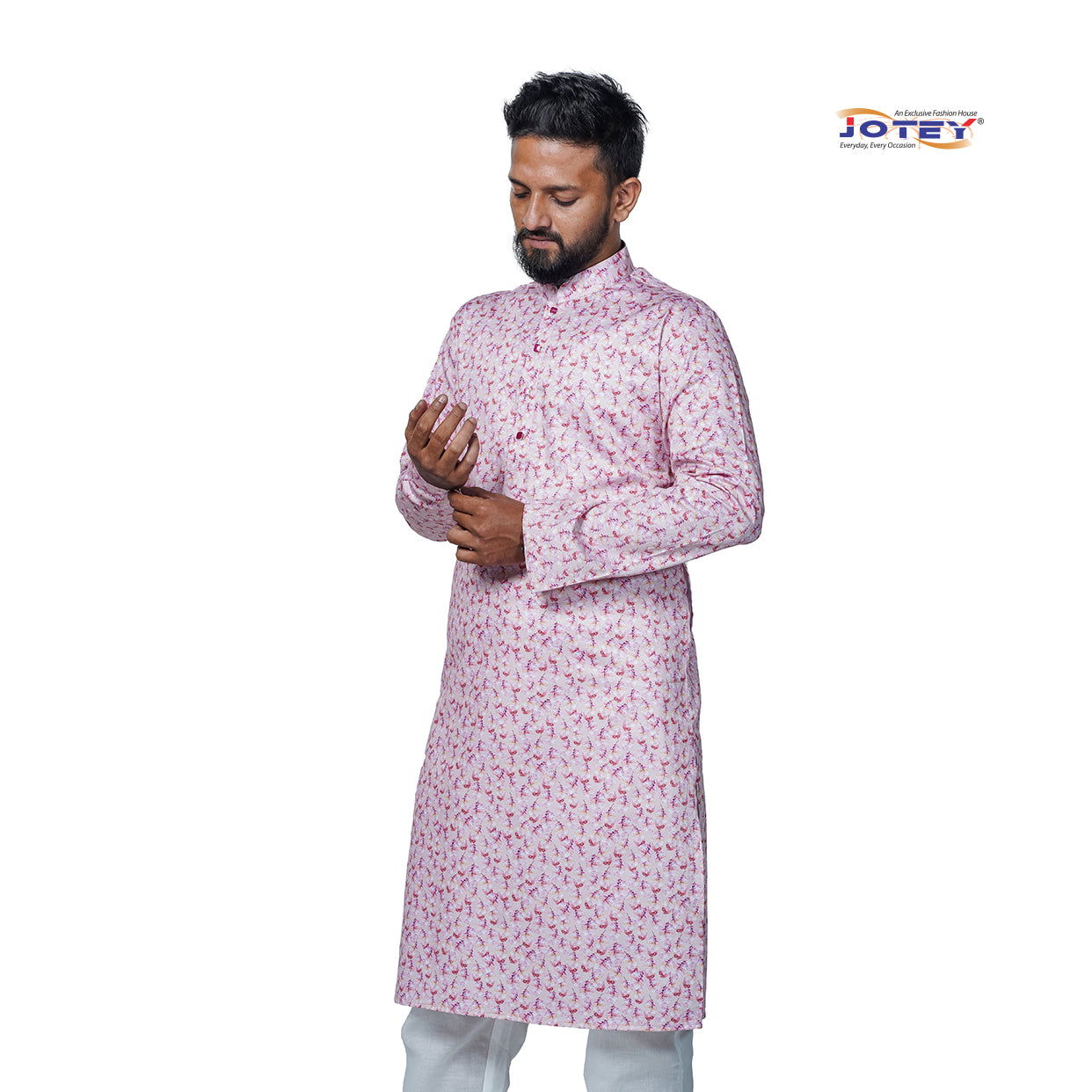 Digital Printed Cotton Panjabi - Jotey
