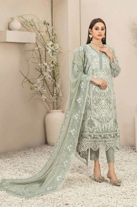 Dilaab By Tawakkal Embroidered Semi Stitched 3pcs - Jotey