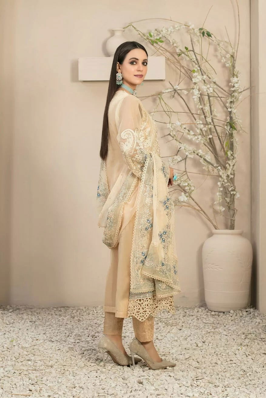 Dilaab By Tawakkal Embroidered Semi Stitched 3pcs - Jotey