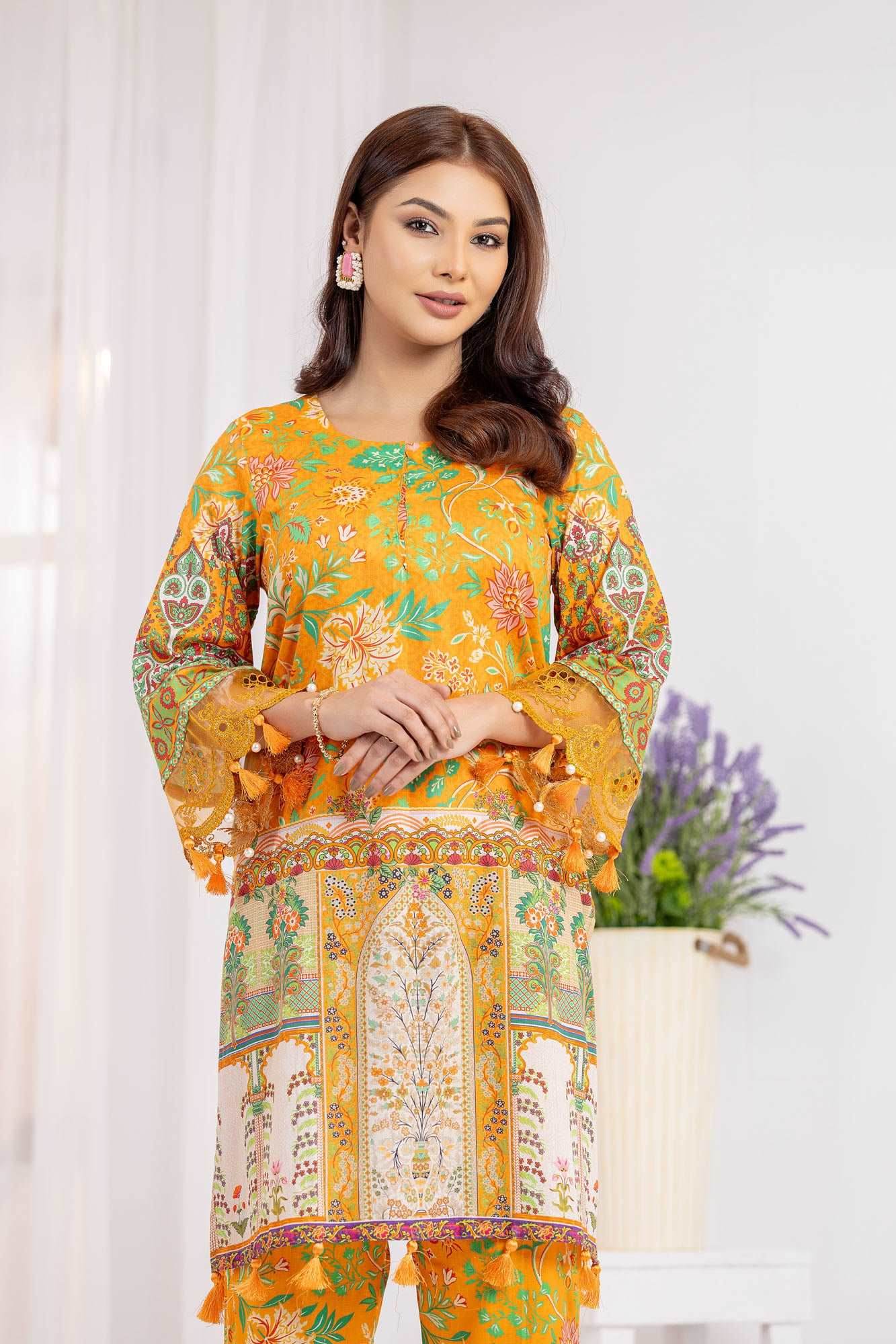 Lamhey Unstitched Lawn 3pcs - Nilima