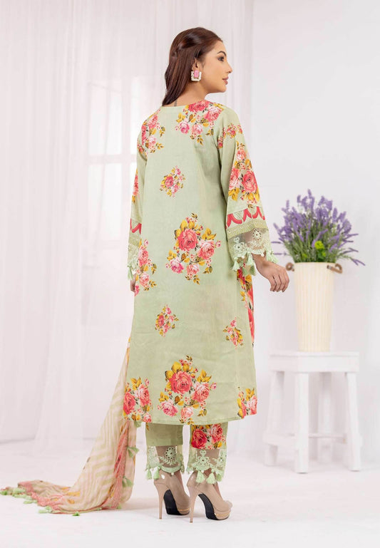 Lamhey Unstitched Lawn 3pcs - Nilima