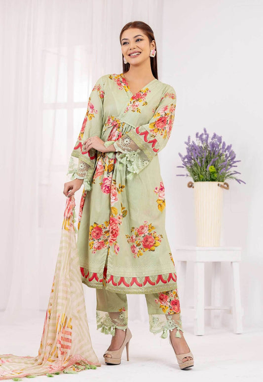 Lamhey Unstitched Lawn 3pcs - Nilima