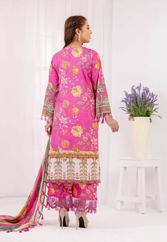 Lamhey Unstitched Lawn 3pcs - Nilima