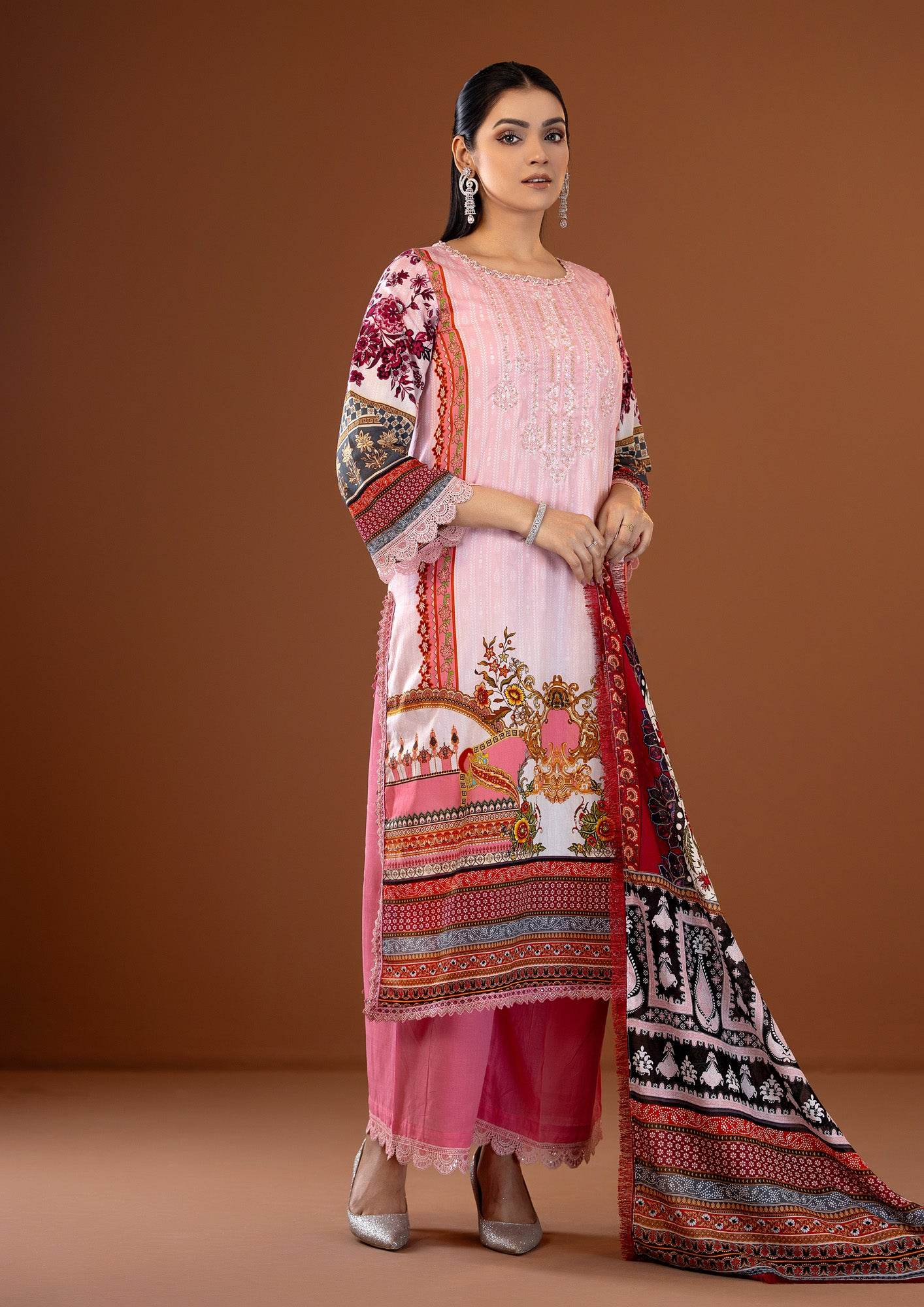 Gulbano Unstitched Lawn 3pcs - Nilima