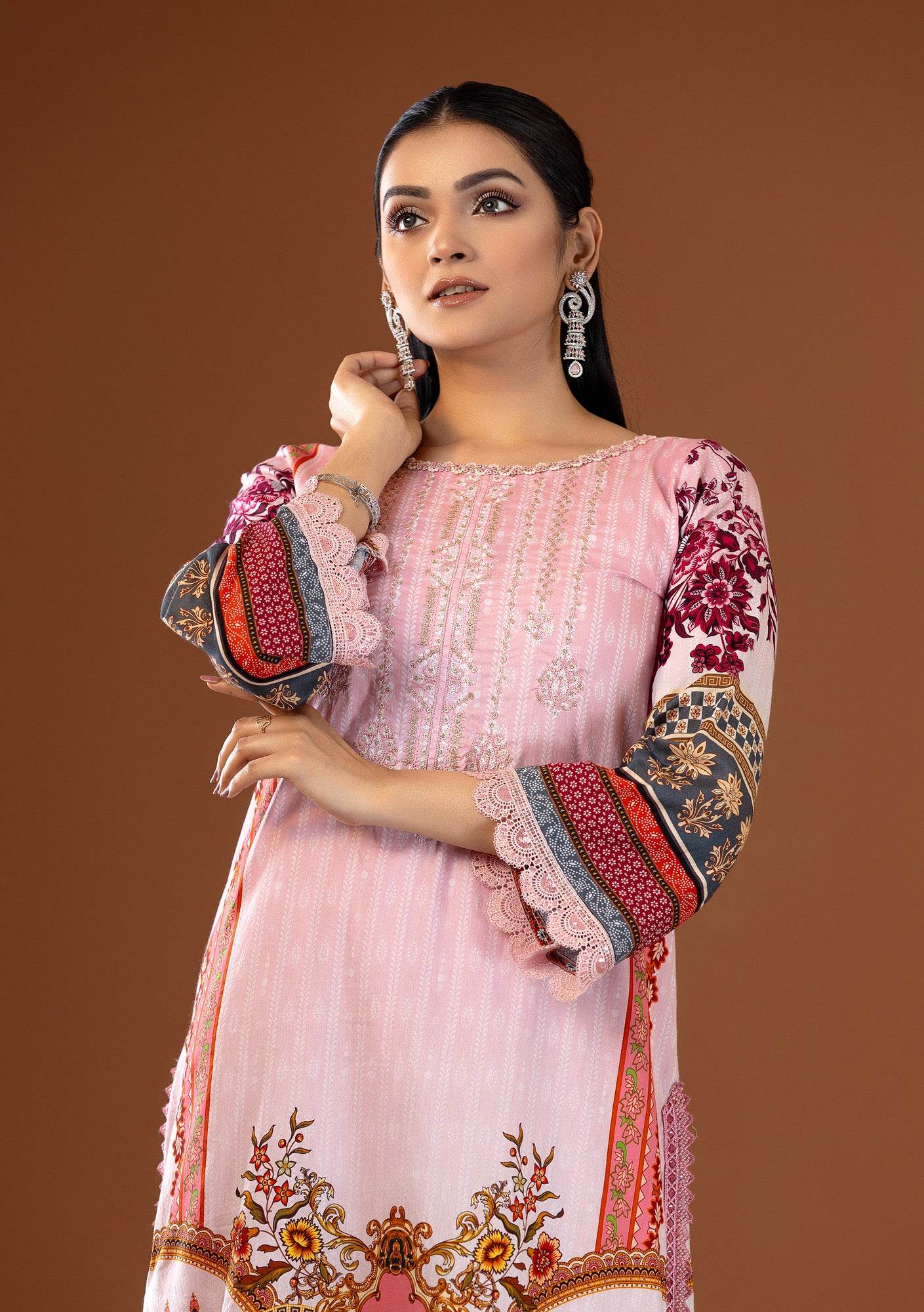 Gulbano Unstitched Lawn 3pcs - Nilima
