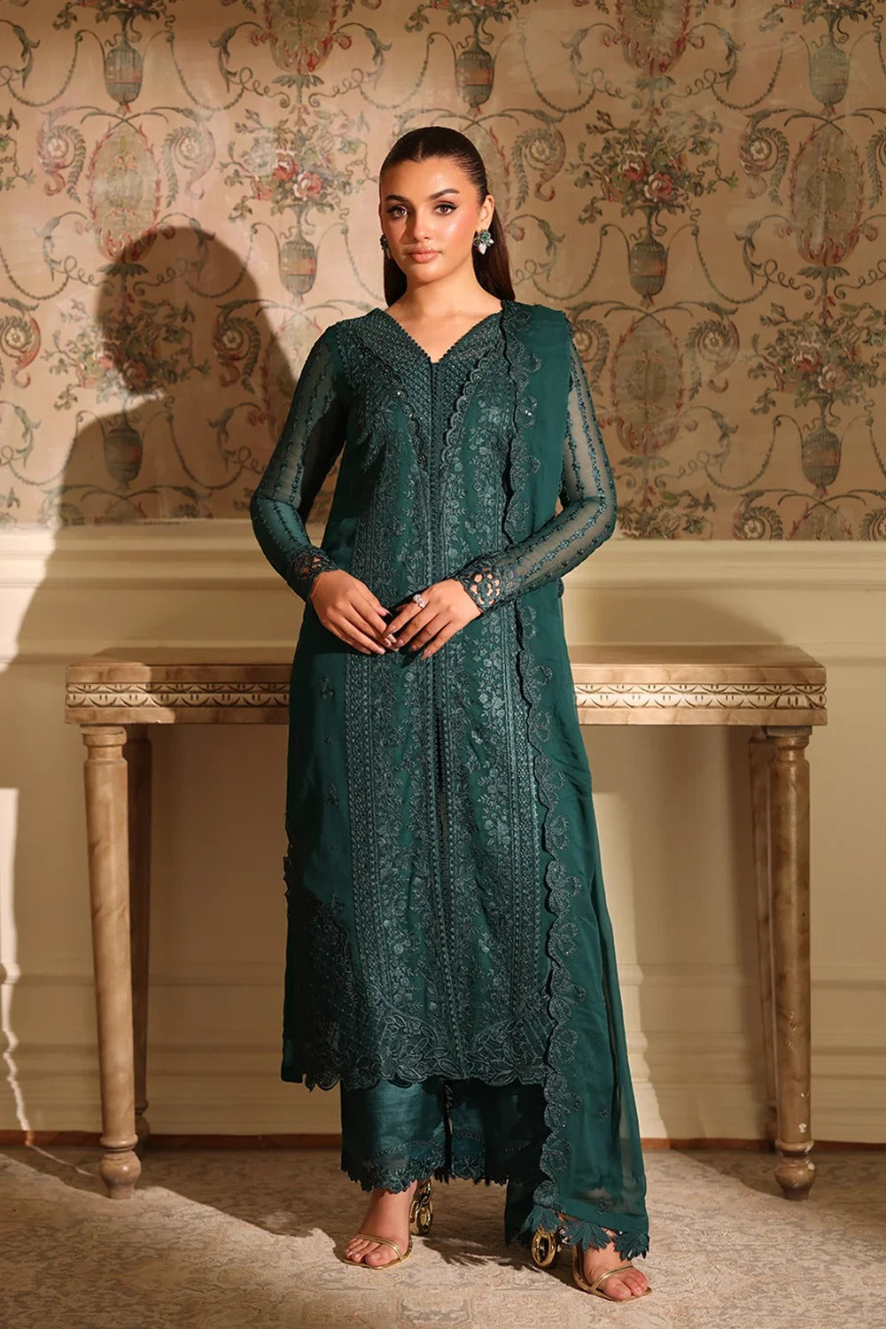 Azure Ensembles Festive'25 Chiffon Unstitched Three Piece