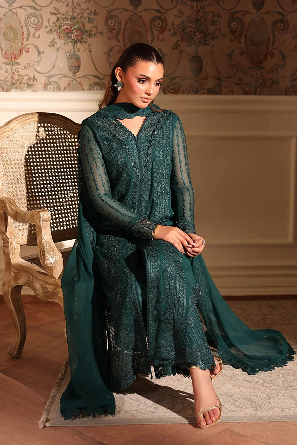 Azure Ensembles Festive'25 Chiffon Unstitched Three Piece