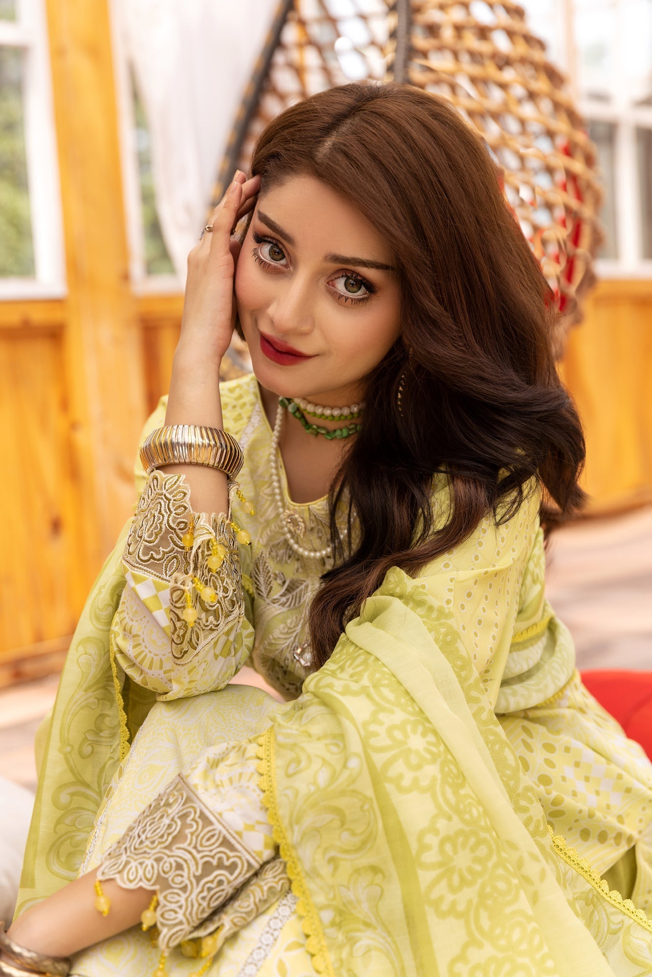 Eid Festive Lawn VOL-01 Heavy EMB. Unstitched 3pcs - Jotey