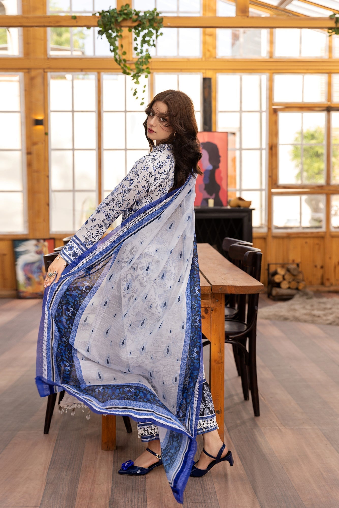 Eid Festive Lawn VOL-01 Heavy EMB. Unstitched 3pcs - Jotey