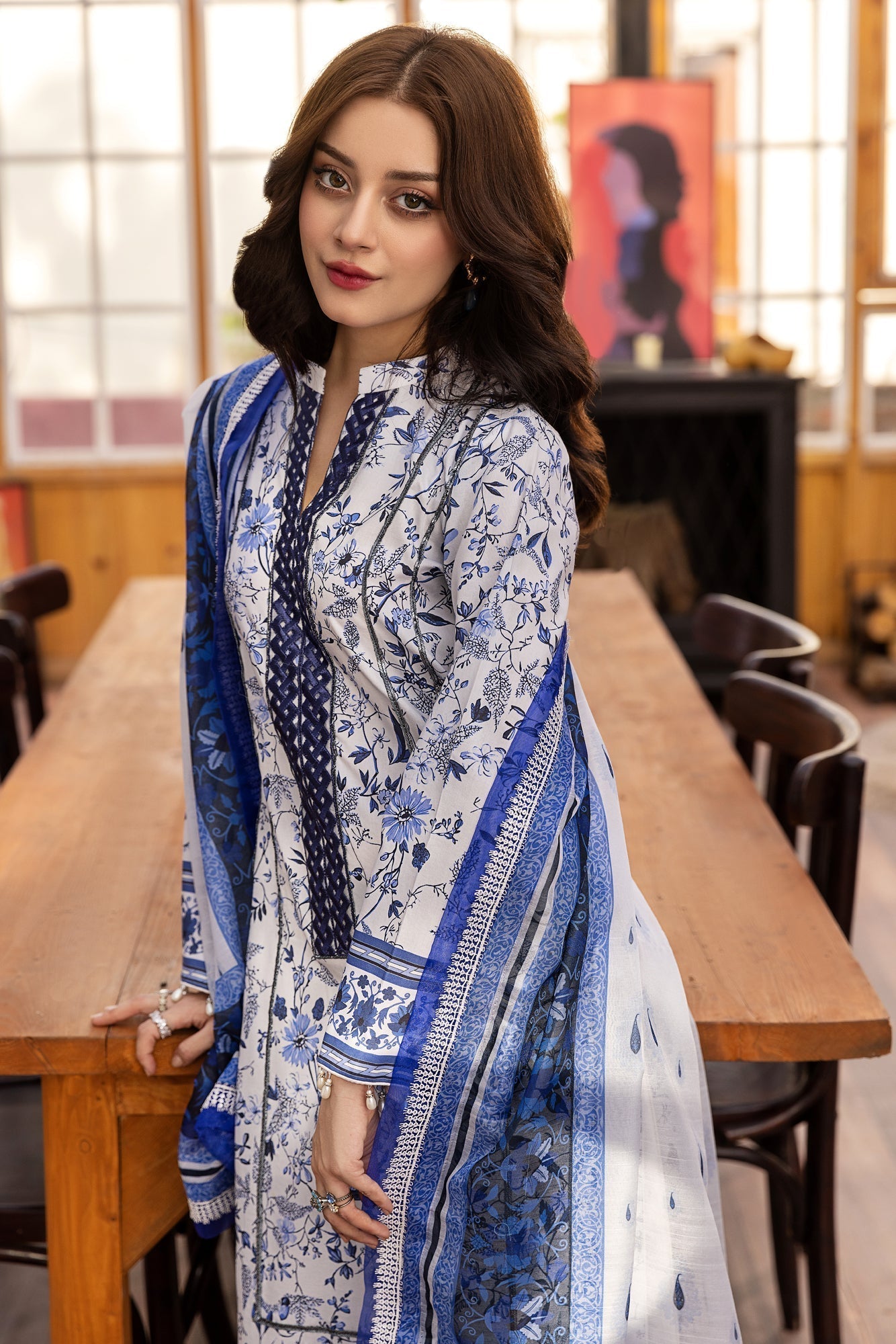Eid Festive Lawn VOL-01 Heavy EMB. Unstitched 3pcs - Jotey