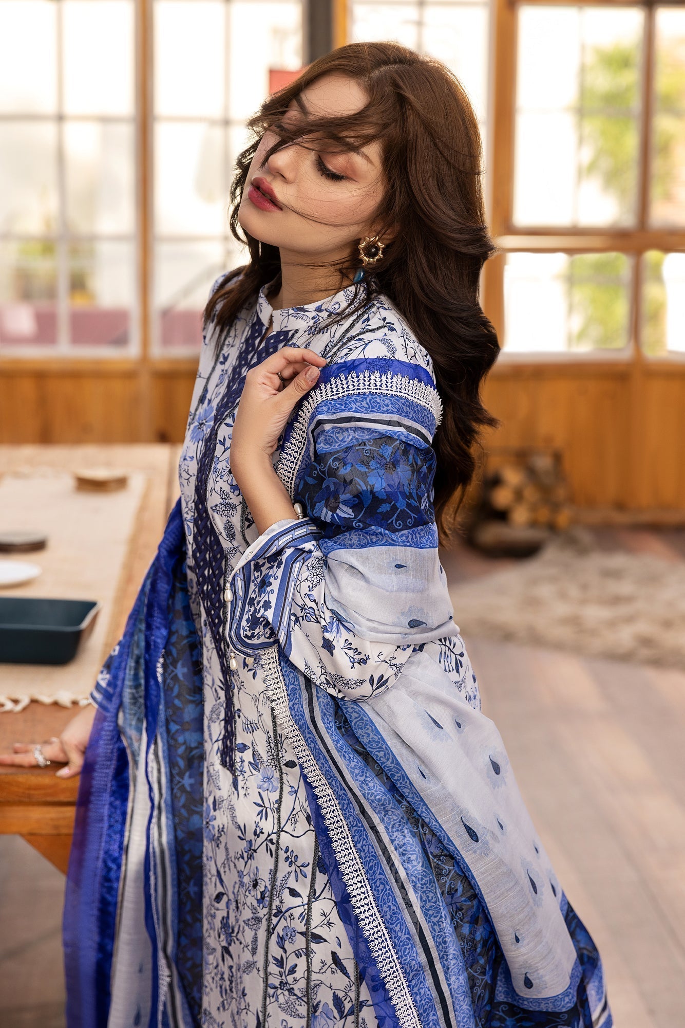 Eid Festive Lawn VOL-01 Heavy EMB. Unstitched 3pcs - Jotey
