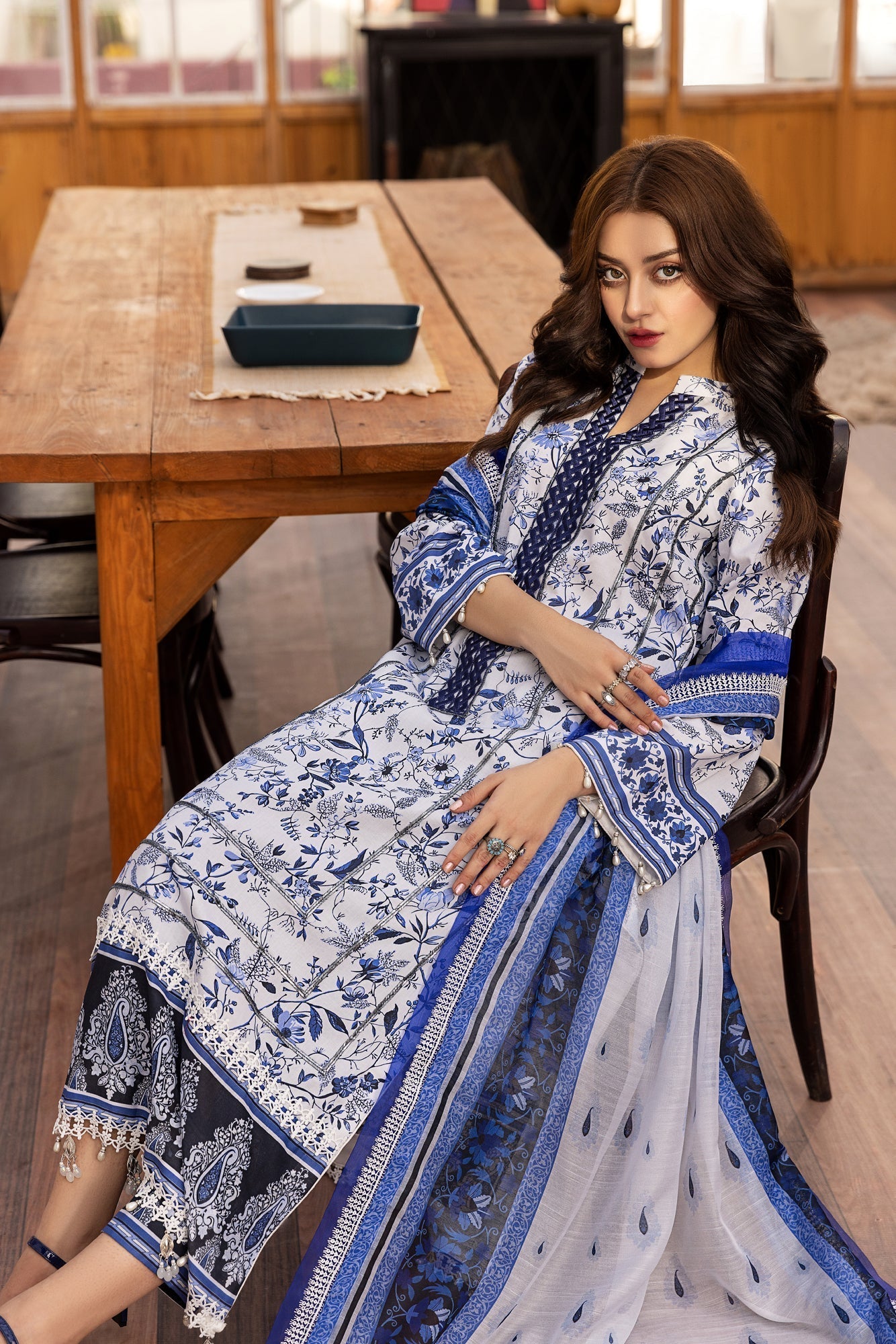 Eid Festive Lawn VOL-01 Heavy EMB. Unstitched 3pcs - Jotey