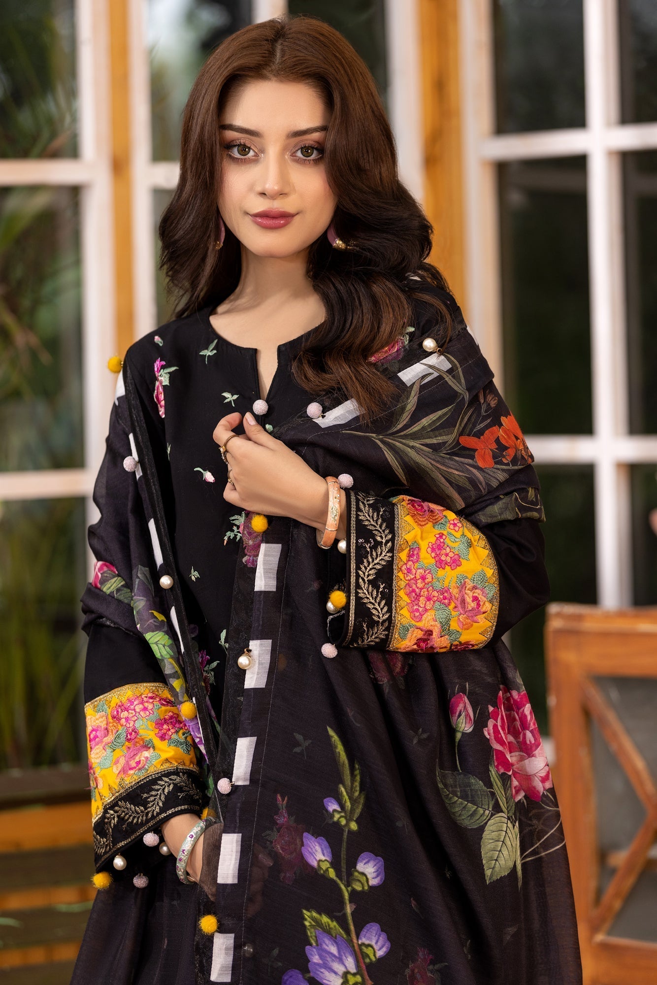 Eid Festive Lawn VOL-01 Heavy EMB. Unstitched 3pcs - Jotey